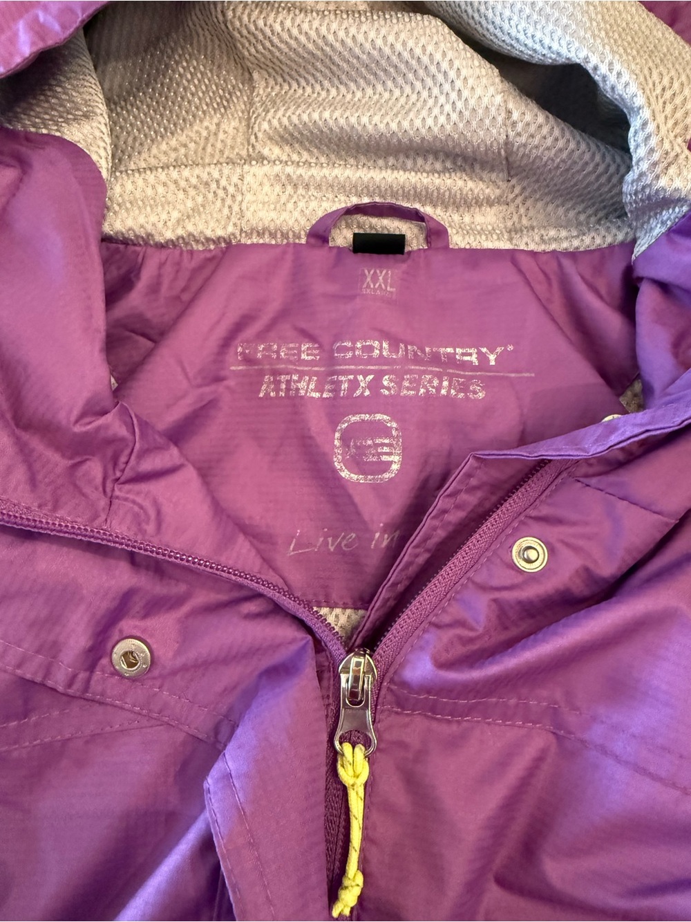 Free Country Purple Waterproof Lined Jacket 2X - Picture 4 of 4